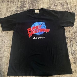 Vintage 90s Planet Hollywood New Orleans Graphic Single Stitch T-Shirt sz Med